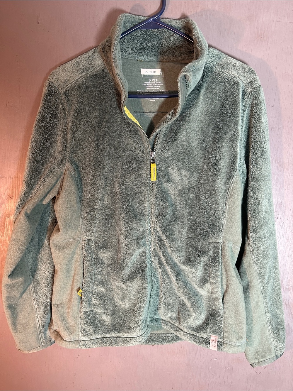 L.L. Bean Kids Sage Green Fleece Zip Jacket